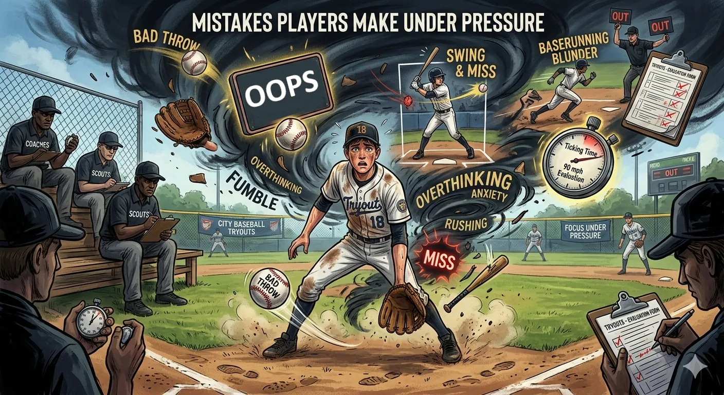 Top 10 Mistakes Players Make Under Pressure at Baseball Tryouts