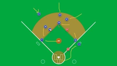 1 runner on baseball defensive simulator interface