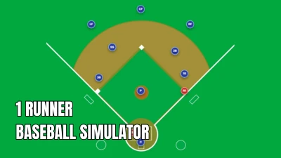 1 runner on baseball defensive simulator interface